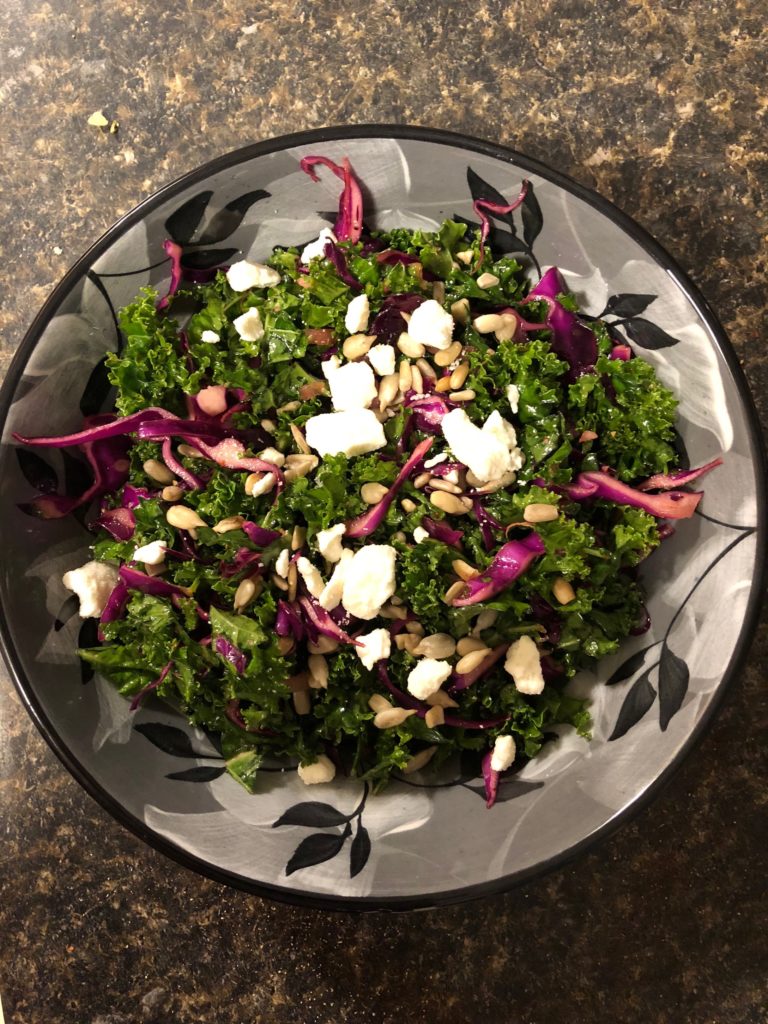 Kale and Red Cabbage Salad 1000 Stone Farm